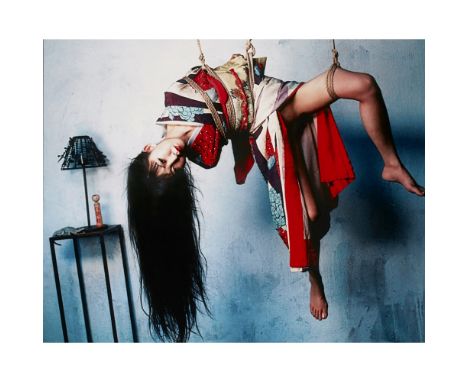 NOBUYOSHI ARAKI (JAPANESE B.1940)  UNTITLED (BONDAGED WOMAN)   C-print mounted on AluDibond, signed verso  77cm x 97.5cm (30.