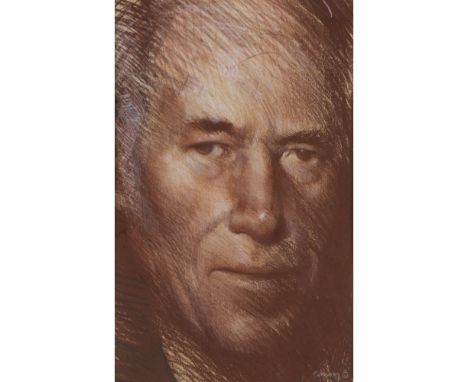 [§] STEPHEN CONROY (SCOTTISH B.1964)  PORTRAIT OF DAVID   Signed, pastel  38cm x 24cm (15in x 9.5in)