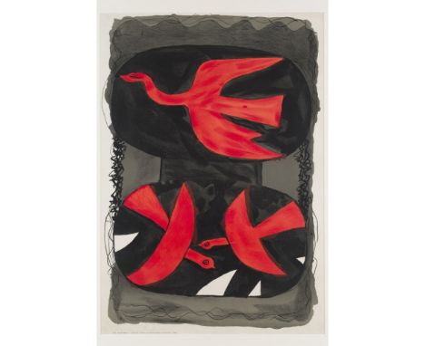 [§] GEORGES BRAQUE (FRENCH 1882-1963)  TROIS OISEAUX ROUGES   Offset lithograph, published by Editions des Nouvelles Images, 
