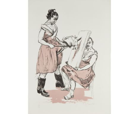 [§] PAULA REGO D.B.E. (BRITISH/PORTUGESE B.1935)  THE UNICORN ARTIST - 2008   Signed and numbered 34/50 in pencil to margin, 