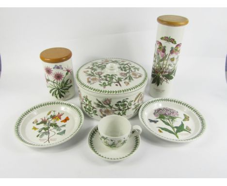 A Portmeirion pottery part dinner and tea service decorated in the Botanic Garden pattern, including tureen and cover, meat p