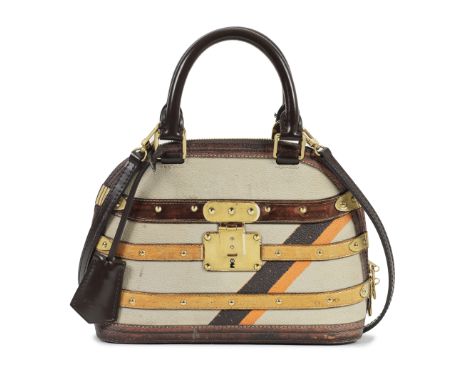 Louis Vuitton: a Time Trunk Alma BBLimited edition 2018Printed canvas with patent leather trim, gold hardwareCondition Grade 