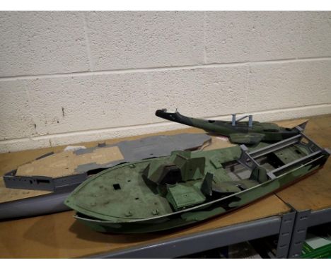 Large part built model of HMS Hood with other plastic models. Not available for in-house P&amp;P 