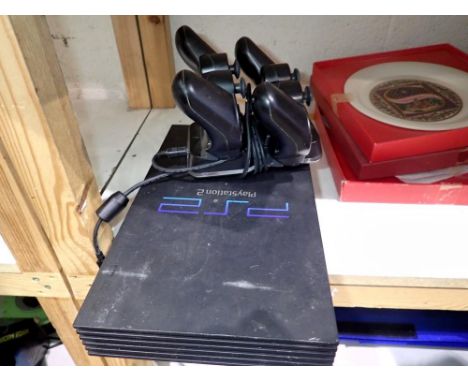 Playstation two console and controllers. Not available for in-house P&amp;P 