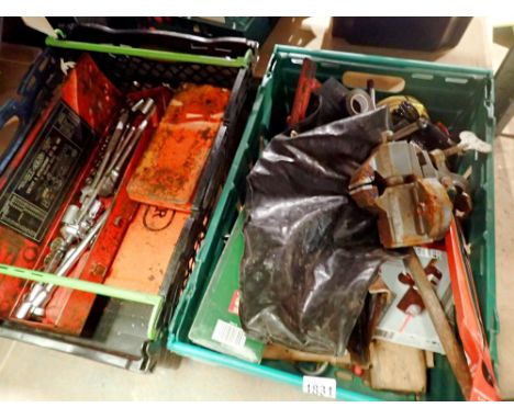 Two boxes of tools including sockets. Not available for in-house P&amp;P 
