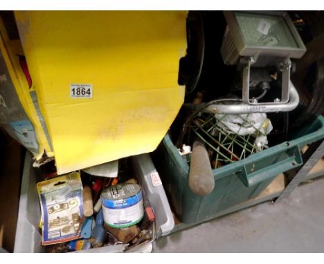 Two boxes of mixed tools, cables and fittings etc. Not available for in-house P&amp;P 