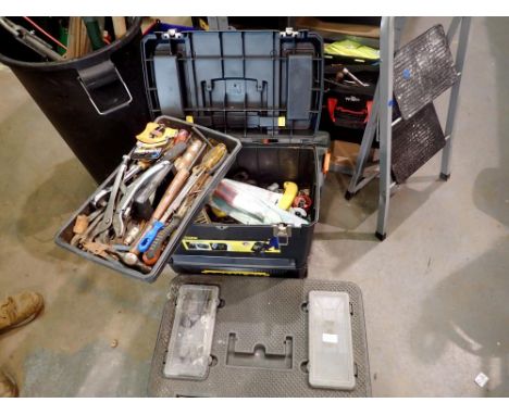 Stanley mobile Workcentre with tools and another tool box. Not available for in-house P&amp;P 