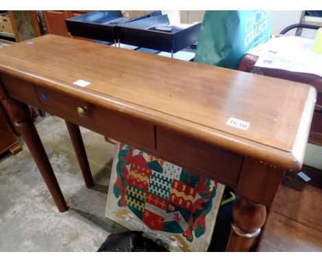 Single drawer console table with turned supports. Not available for in-house P&amp;P 