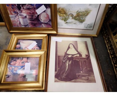 Six framed prints, largest 50 x 60 cm. Not available for in-house P&amp;P 