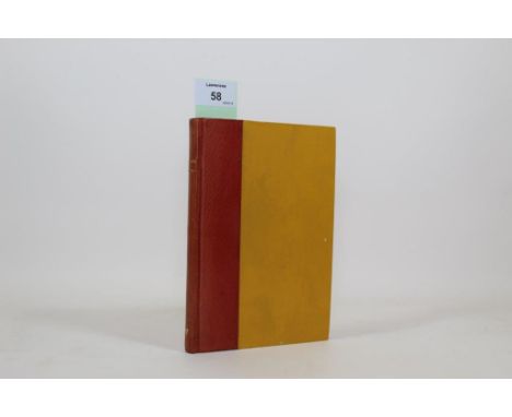 Hudson, W.H. W. H. Hudson's Letters to R.B. Cunninghame Graham, number 133 of 250 copies on Arnold's mould made paper, light 