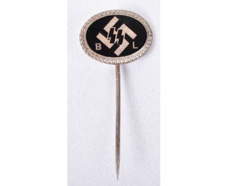 WW2 SS Belgium / Dutch Supporters Stick Pin, interesting enamel stick pin with central swastika having SS runes overlaid and 