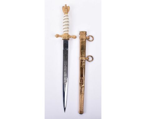 WW2 German Kriegsmarine Officers Dress Dagger by Carl Eickhorn, fine example of the standard pattern naval officers dress dag