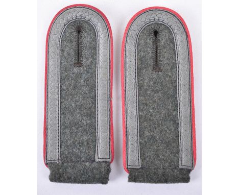 Pair of WW2 German Army Panzerjager Combat Tunic NCO’s Shoulder Boards, fine matched pair with subdued grey NCO’s tress and b