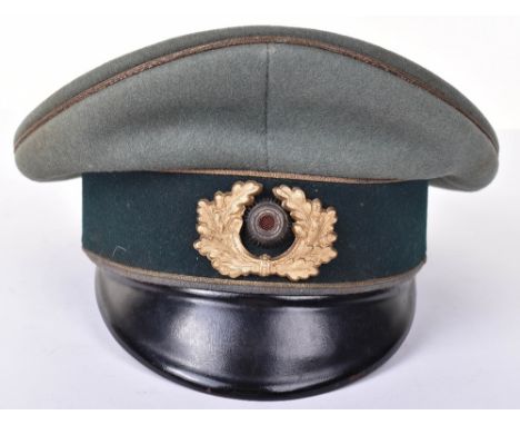 WW2 German Army Generals Peaked Cap Belonging to General der Infanterie Otto Roettig Commander of 198th Infantry Division on 