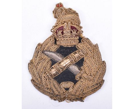 British Army General Bullion Cap Badge, fine example with remains of paper backing to the reverse.