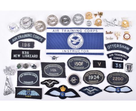 Selection of Air Defence Cadet Corps, Air Training Corps (A.T.C) and Air Cadets Badges and Insignia, including variations of 
