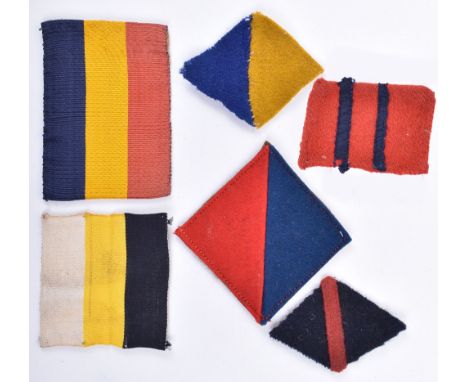 Grouping of Cloth Pagri Flashes, including Royal Engineers, Royal Artillery, Royal Army Pay Corps, Royal Army Service Corps, 