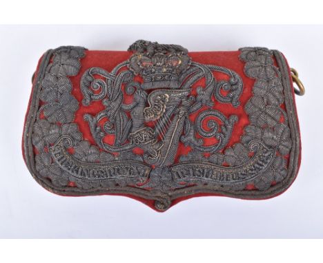 Victorian 8th Kings Royal Irish Light Dragoons Hussars Officers Full Dress Pouch 1837-55, superb example which remains in unc