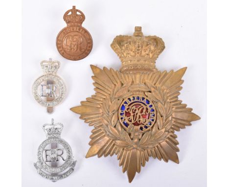 Badges of Royal Military College Interest, including Victorian Royal Military College Sandhurst cadet’s gilt and enamel helme