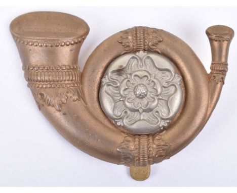 Boer War Kings Own Yorkshire Light Infantry Slouch Hat Badge, other ranks example with slider fitting to the reverse. 