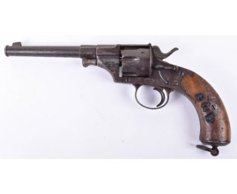 Scarce 6 Shot 10.5mm Imperial German Bavarian Artillery M.1879 Reichsrevolver, No. GF3820, frame dated 1882 and stamped Gebr.