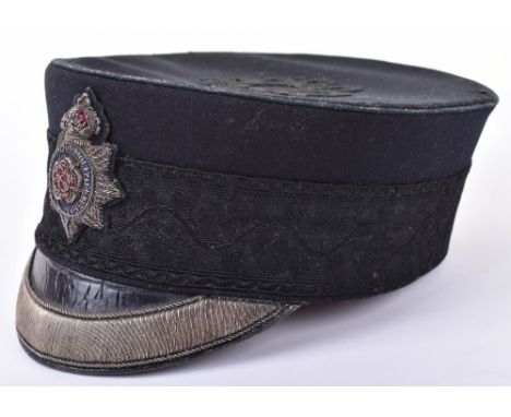 Hampshire Regiment Officers Forage Cap, fine example of blue cloth body with woven central band, bullion embroidered regiment