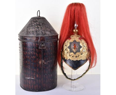 Elizabeth II Royal Horse Guards Officers Helmet, fine early post 1953 example, white metal shell with fine officers gilt meta