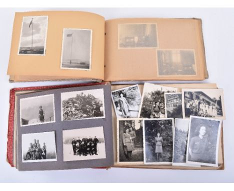 WW2 DJ/ Hitler Youth Photograph Album, the album cover has decorative cover with eagle and swastika insignia over DJ single r