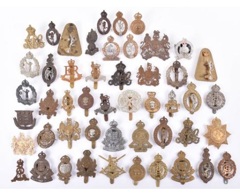50x Corps Cap and Collar Badges, various regiments, including Army Dental Corps, Army Pay Corps, Military Provost Staff Corps