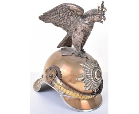 Imperial German Senior NCO’s Garde du Korps Helmet, tombak shell with officers style cockades, scaled chinstraps and central 