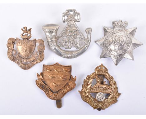4th Royal Lancashire Light Infantry Militia Cap Badge, complete with two lug fittings to the reverse; white metal Berkshire R