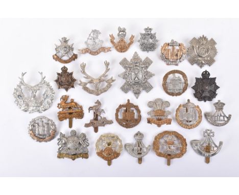 24x British Regimental Cap Badges, of various regiments and periods, including Manchester regiment, territorial battalion HLI