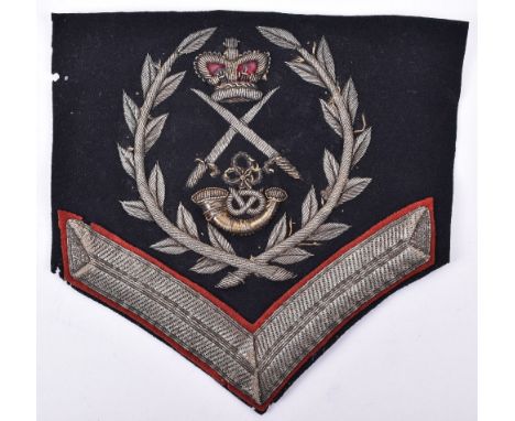Victorian Staffordshire Rifle Volunteers Best Swordsman Sleeve Badge, impressive and large bullion embroidered sleeve badge i