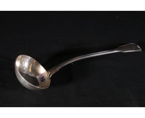 Georgian silver ladle of double struck king's pattern by&nbsp;Charles Eley, London 1825, 302g 