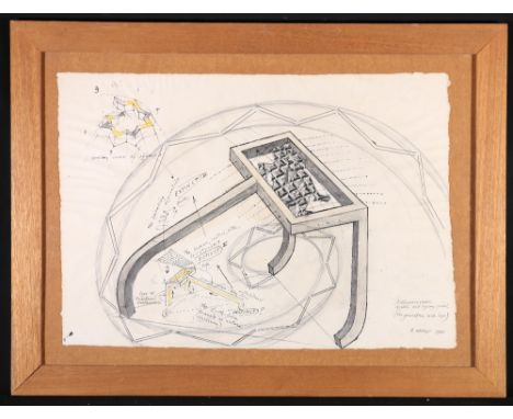 PAUL NEAGU (1938-2004)&nbsp;Anthropocosmos Hyphen and Zig Zag Spiral (The Generative Code 1980)&nbsp;Signed and dated 1980 in