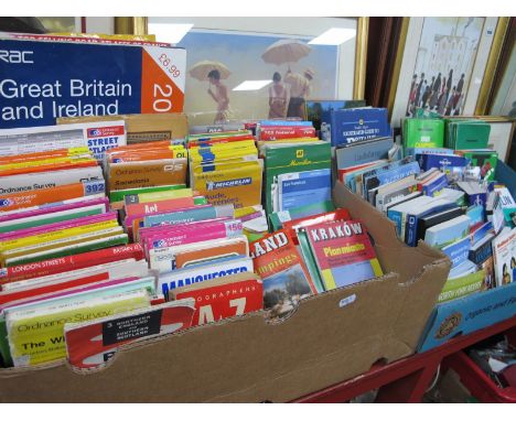 Ordnance Survey, Michelin and Other Maps, travel guides, walkers guides, etc:- Two Boxes.