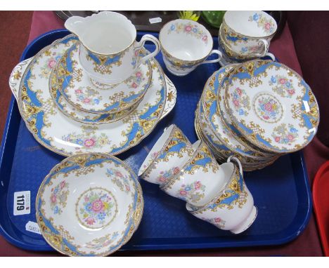 Shelley "Sheraton" China Tea Service, of twenty one pieces:- One Tray.