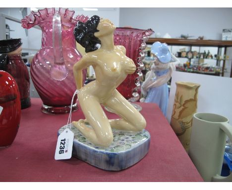 A Peggy Davies Erotic Figurine 'Lolita', an artists original colourway 1/1 by M Jackson, 22cm high.