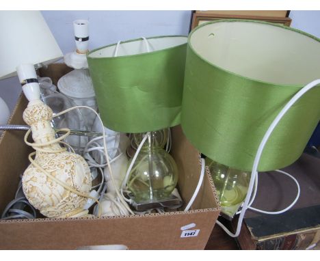 Alabaster, Next, Ceramic and other table lamps:- One Box