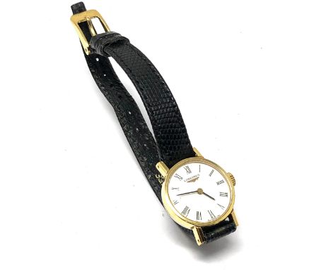 Vintage ladies Longines wristwatch original strap the watch is ticking 