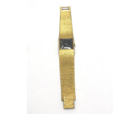 Vintage Square Face Gold Tone Talis Incabloc swiss made Wristwatch the watch is ticking 