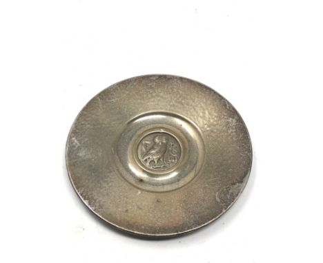 silver AOE owl dish measures approx 12cm dia 