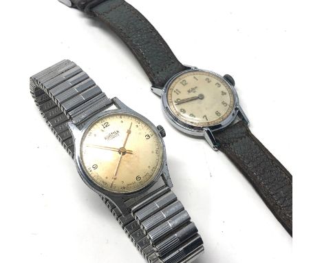 2 vintage wristwatches includes roamer &amp; kelton both are ticking 