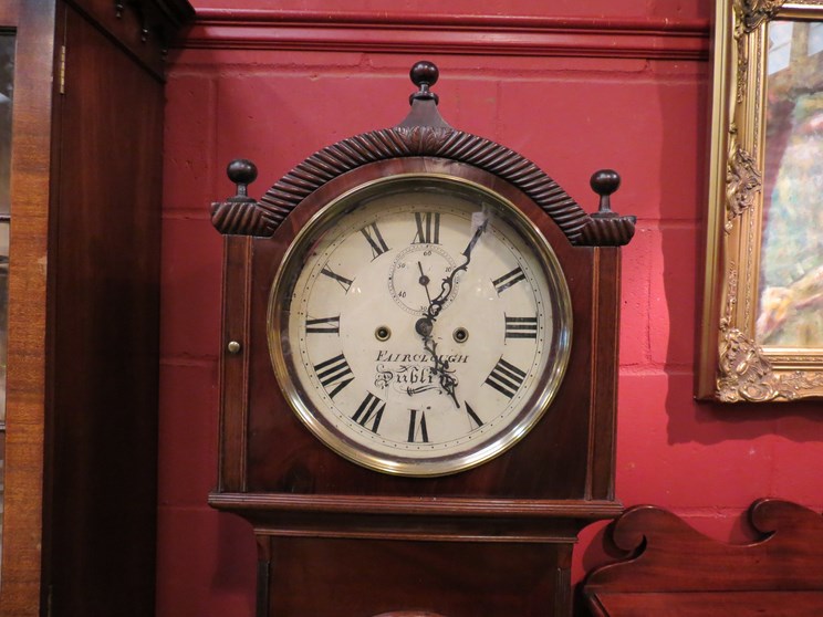 A Fairclough, Dublin, George III longcase clock with white enamel dial ...