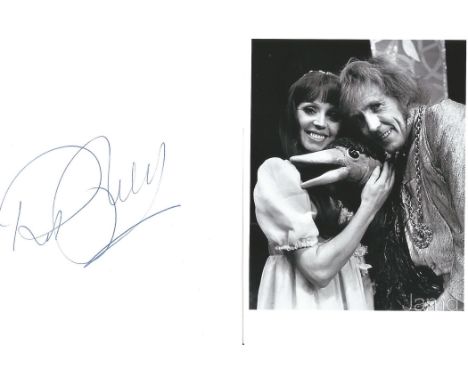 Rod Hull, signature piece, featuring a photo with his long standing puppet and a signed page. Hull (13 August 1935 - 17 March