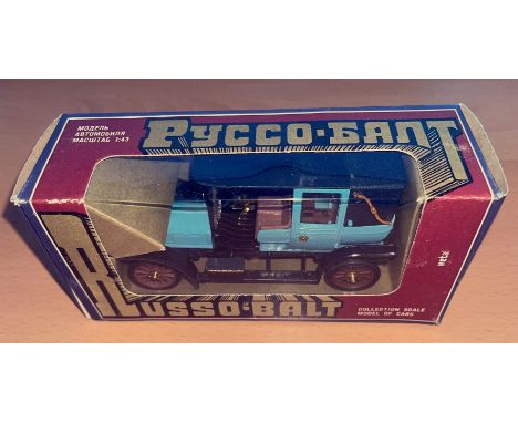 WW2 Russo. Balt Russian Retro Car. Made with Metal/Plastic. Scale 1:43. Original unopened packaging. Mint condition. Producti