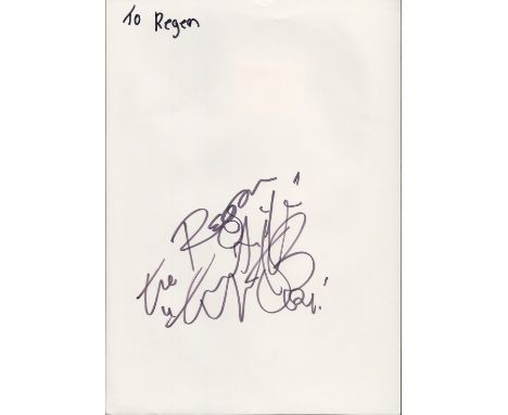 Charlie Watts signed A4 page dedicated to Regan. Watts (2 June 1941 - 24 August 2021) was an English musician who achieved in