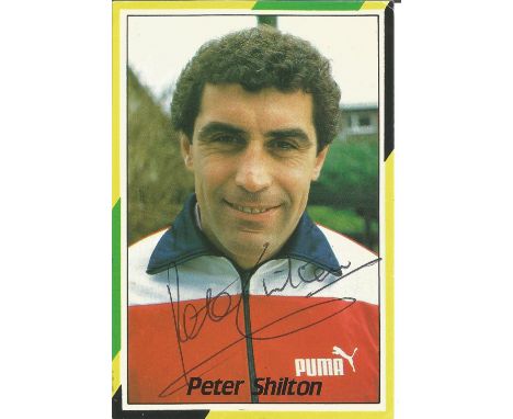 Peter Shilton Signed Photo Card Black And White 4.5 X 3 Inch. Peter Leslie Shilton OBE is an English former footballer who pl