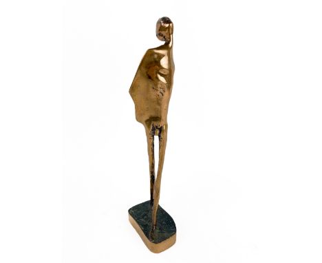 Rowan Gillespie, Irish (b. 1953) "Standing Male Nude," bronze with gold patina,&nbsp;Signed,&nbsp;Limited Edn., No. 9/9, appr