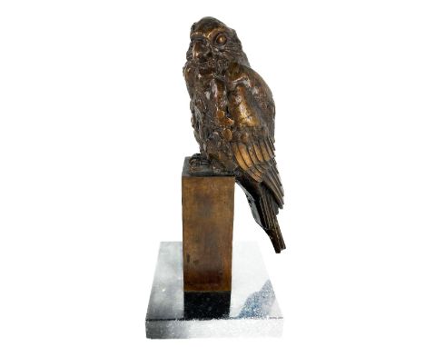 Sally Arnup, FRBS, ARCA (1930-2015) "Kestrel," bronze,&nbsp;Limited Edition, NO. 12 (12),&nbsp;signed&nbsp; mounted on square